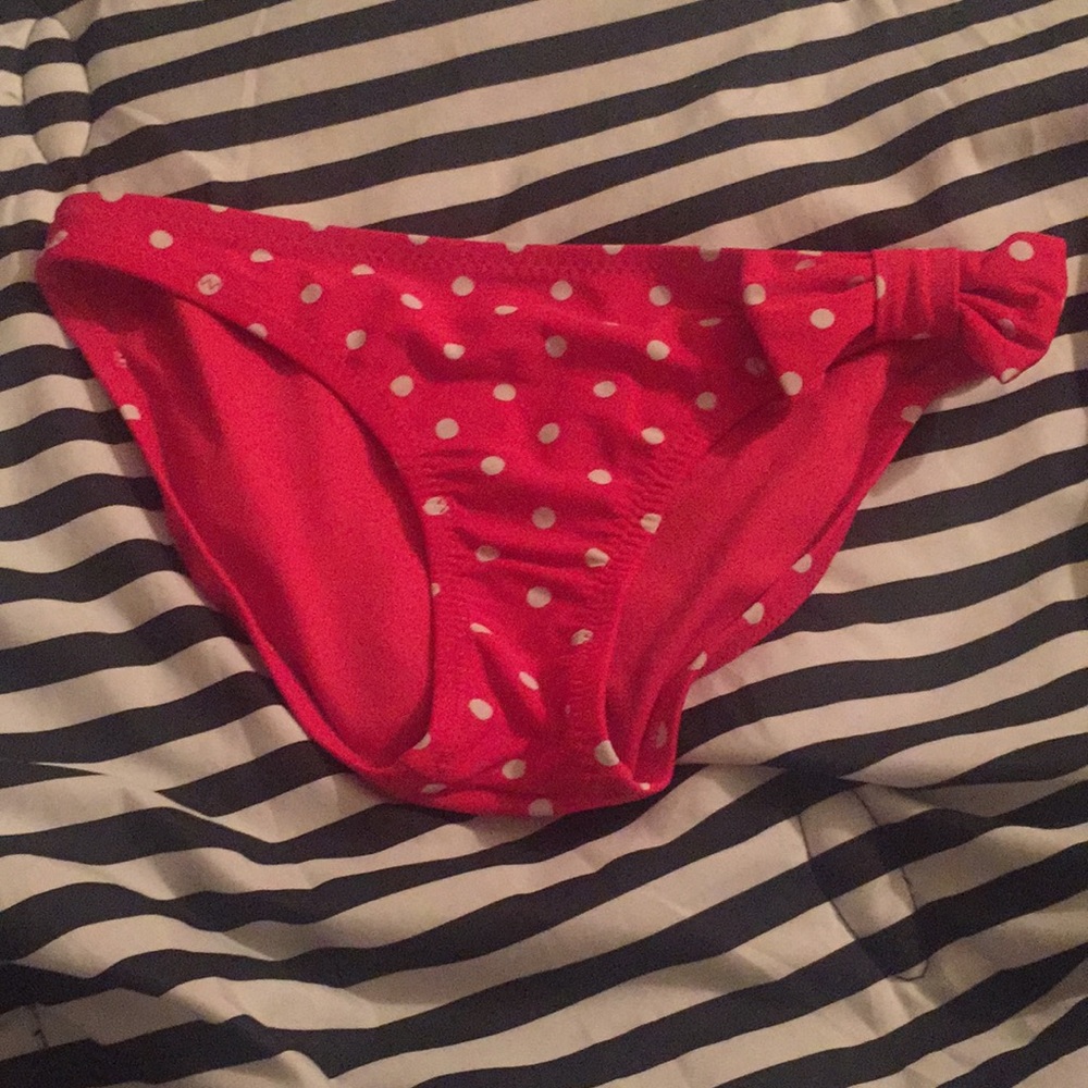 Polka dot bathing suit bottoms